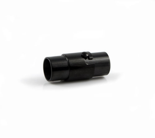Edelstahl Magnetverschluss - Bajonett - schwarz -Ø 5 mm