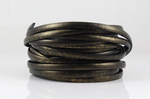Lederband - bronze metallic - 5 x 2 mm