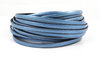 Lederband - blau metallic - 5 x 2 mm