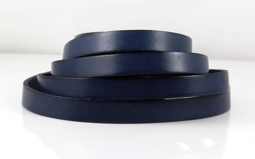 Lederband - navy blau- 10 x 2 mm