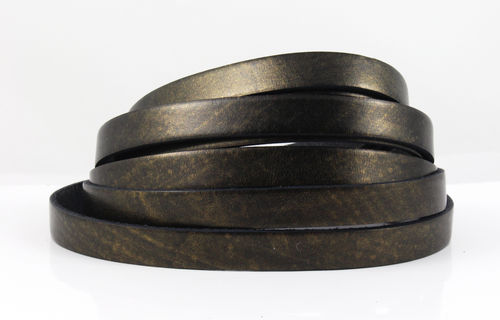 Lederband - bronze metallic - 10 x 2 mm