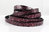 Lederband - pink/schwarz - 10 x 2 mm