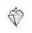 Zamak Anhänger "Diamond" - versilbert - 19 x 15 mm