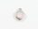 Zamak Anhänger- Herz-Kristall- rosa opal -versilbert -12 x 11 mm