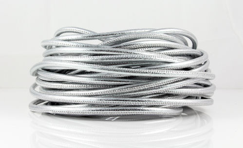 Nappalederband - silber metallic - Ø 4 mm