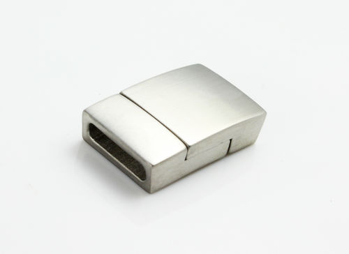 Edelstahl Magnetverschluss-matt-silber- Ø 10 x 2,5 mm