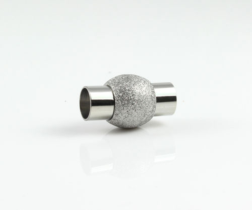 Edelstahl Magnetverschluss "Stardust"-silber-Ø 6 mm