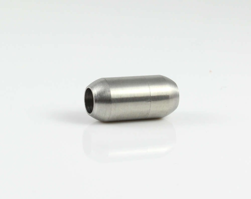 5 Silberfarbe Edelstahl Magnetverschluss Magnetschließe Kugeln 13mmx8mm 