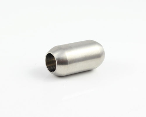 Edelstahl Magnetverschluss - matt - silber - Ø 6 mm