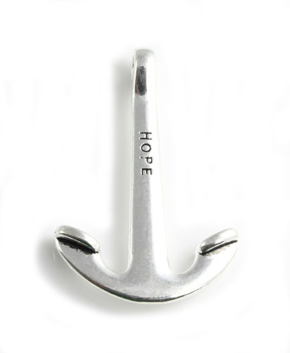 Ankerverschluss - antik silber - Ø 3,5 mm-39 x 26 mm
