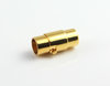 Edelstahl Magnetverschluss - Bajonett - golden - Ø 6 mm