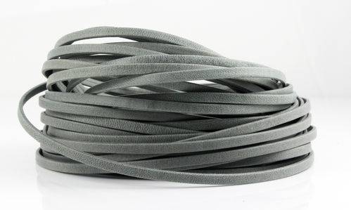 Nappalederband - grau - 3 x 1,5 mm