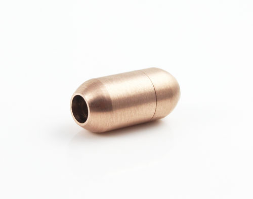Edelstahl Magnetverschluss - matt - rosegolden - Ø 4 mm