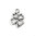 Zamak Anhänger "Klee" -versilbert - 17 x 12 mm