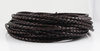 Rundlederband - geflochten-antik dunkelbraun - Ø 4 mm