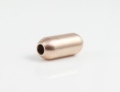 Edelstahl Magnetverschluss - matt - rosegolden - Ø 3 mm