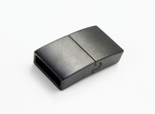 Edelstahl Magnetverschluss-matt-anthrazit-Ø 10 x 3 mm