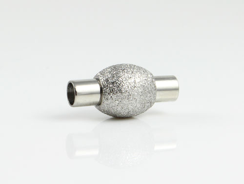 Edelstahl Magnetverschluss "Stardust"- silber-Ø 3 mm