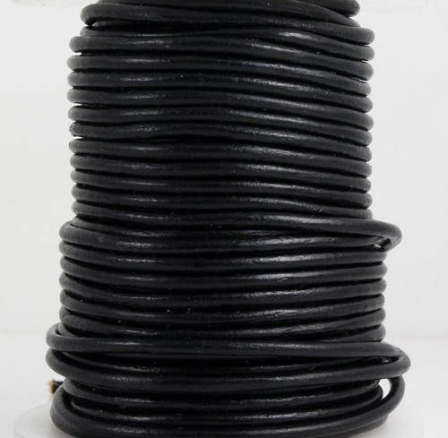 Rundlederband - schwarz - Ø 2,5 mm