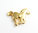 Zamak Schieber "Pferd"- vergoldet - 20 x 2,5 mm