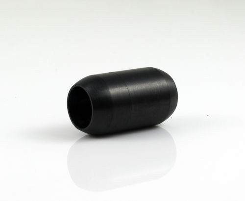 Edelstahl Magnetverschluss - matt - schwarz - Ø 8 mm