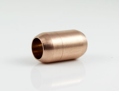 Edelstahl Magnetverschluss - matt - rosegolden - Ø 8 mm