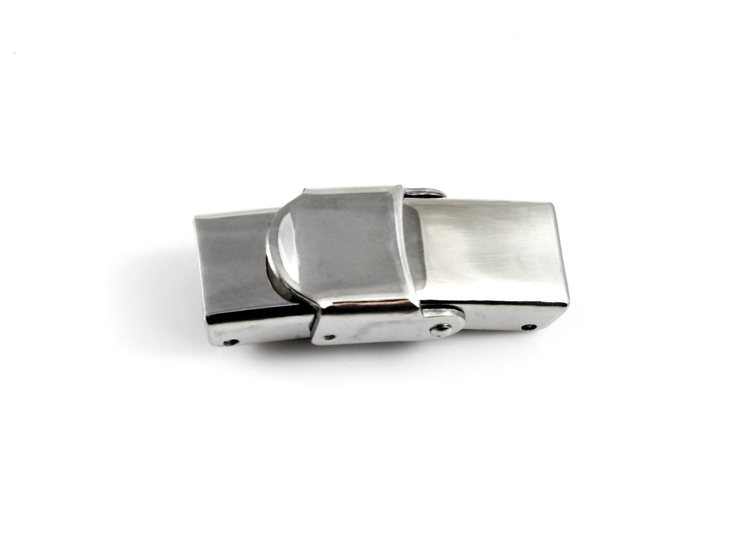 5 Silber Verschluss Verschlüsse für Lederband Edelstahl 25mmx11.5mm 