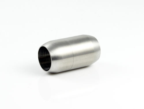 Edelstahl Magnetverschluss - matt - silber - Ø 10 mm