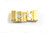 Zamak Magnetverschluss-vergoldet-gehämmert- Ø 10 x 2 mm-19 x 13 mm
