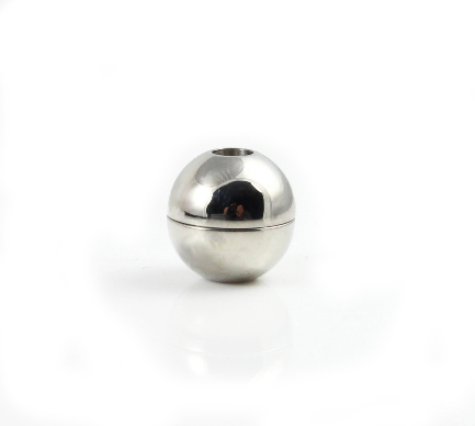 Edelstahl Magnetverschluss-Kugel-poliert-silber-Ø 3 mm