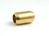 Edelstahl Magnetverschluss - matt - golden - Ø 9 mm