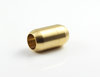 Edelstahl Magnetverschluss - matt - golden - Ø 8 mm