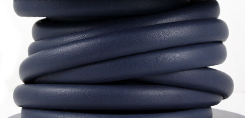 Nappalederband - blau - Ø 10 x 4,5 mm