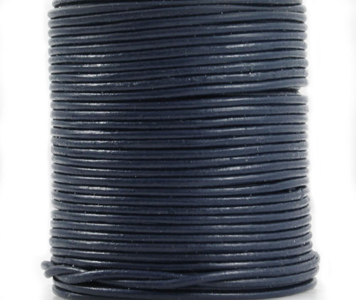 Rundlederband - dunkelblau - Ø 1 mm