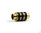 Edelstahl Magnetverschluss-golden-schwarz-Rillen- Ø 6 mm