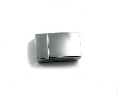 Edelstahl Magnetverschluss-poliert-silber- Ø 10 x 3 mm