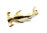 Zamak Hakenverschluss Hammerhai - vergoldet - Ø 2,5 mm