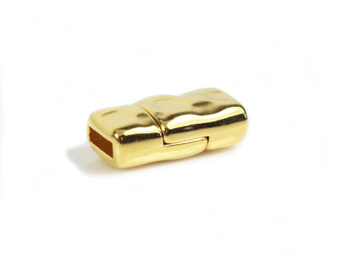 Zamak Magnetverschluss-vergoldet-gehämmert- Ø 5 x 2 mm