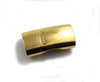 Edelstahl Magnetverschluss-poliert-golden Ø 10 x 5 mm