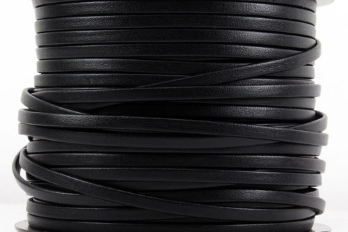 Nappalederband - schwarz - 3 x 1,5 mm