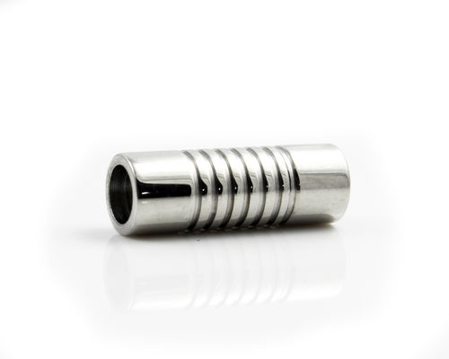 Edelstahl Magnetverschluss-Rillen-poliert- Ø 3 mm