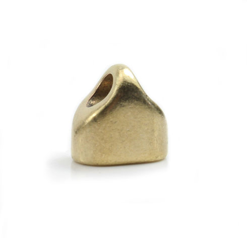 Zamak Endkappe - bronze - Ø 10 x 5 mm - Ø 4 mm