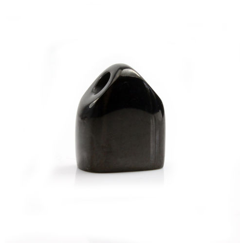 Edelstahl Endkappe - poliert- schwarz - Ø 12 x 6 mm-Ø 2,5 mm