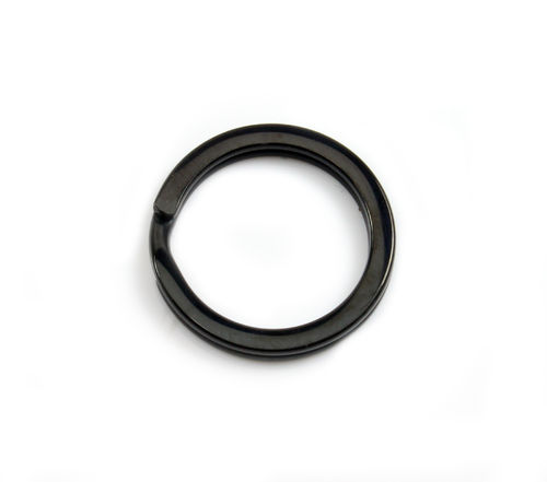Edelstahl Splitring flach -schwarz- 20 mm