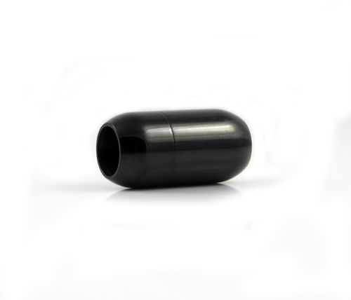 Edelstahl Magnetverschluss - poliert - schwarz - Ø 5 mm