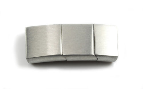 Edelstahl Magnetverschluss-matt-silber-Ø 10 x 3 mm
