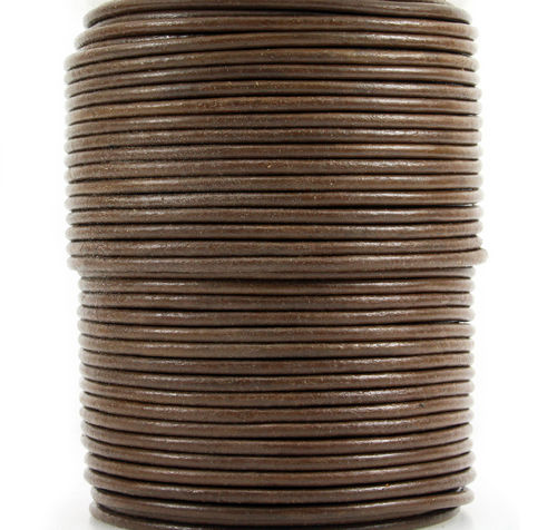 Rundlederband - braun - Ø 2 mm