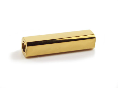 Edelstahl Magnetverschluss - poliert - golden - Ø 3 mm